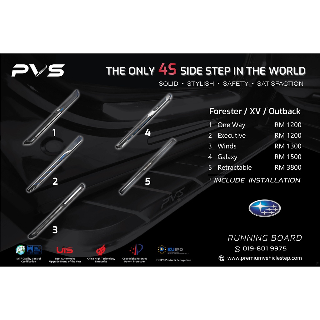 SUBARU XV/OUTBACK/FORESTER SIDE STEP RUNNING BOARD Shopee Malaysia