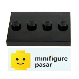 MP Lego Minifigure Red Orange Black Tile Base Plate Modified 3 x 4 w 4 Studs in Center Shopee Malaysia