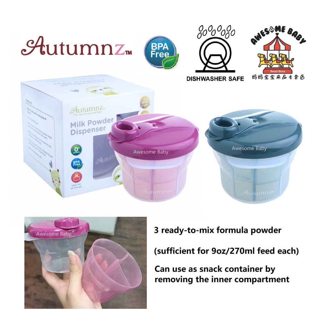 Autumnz 2 in 1 Snack & Milk Powder Dispenser Bekas Tepung Susu Milk ...