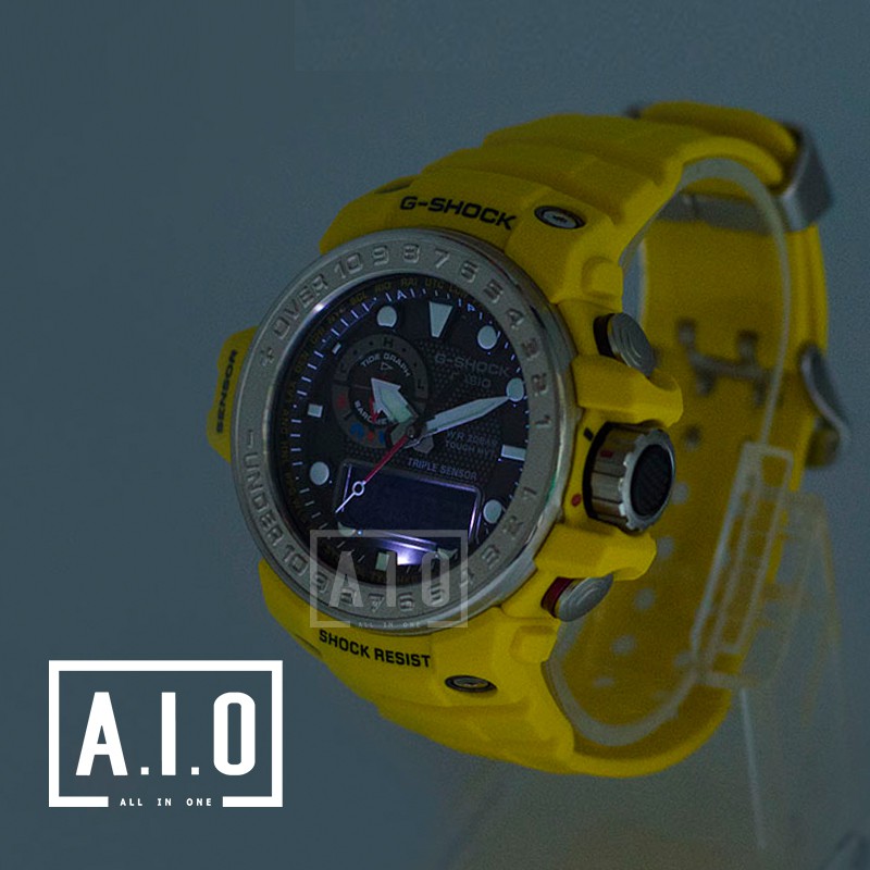 Casio G Shock Gulfmaster Series Yellow Resin Strap Watch GWN1000 9A GWN 1000 9A Shopee Malaysia