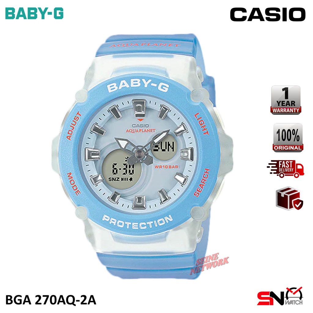 Casio Baby G x Aquaplanet BGA 270AQ Analog Digital Resin Band Women Sports Watch Jam Tangan Perempuan Shopee Malaysia