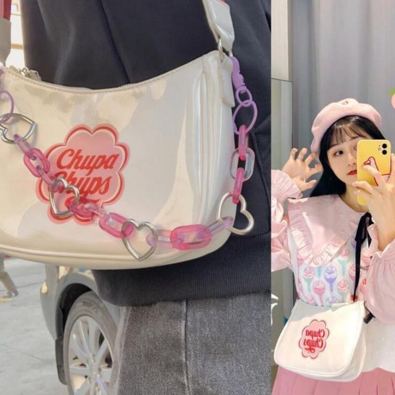 H M CHUPA CHUPS sling bag colourful lollypop colours woman cute girls bags Shopee Malaysia