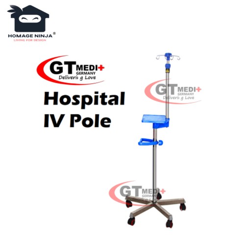 🔥PROMOTION🔥 GT MEDIT GERMANY 4 Hooks IV Drip Pole Stand with Wheel