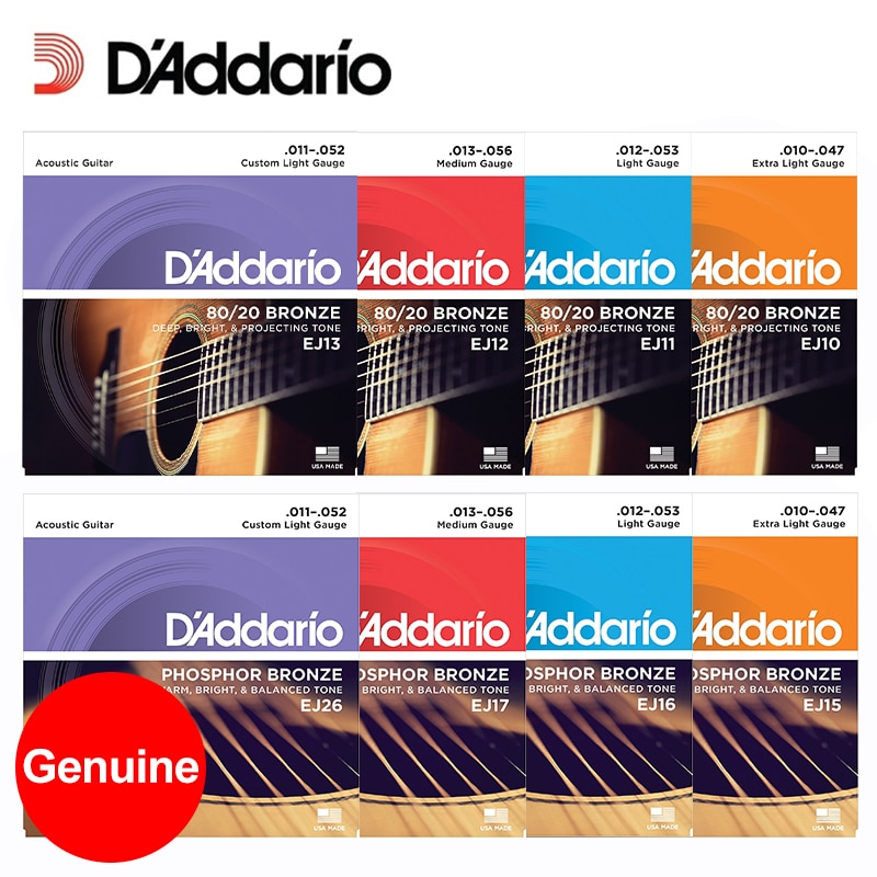 Phosphor Bronze Light Kit D'Addario Per Chitarra Acustica: Corde