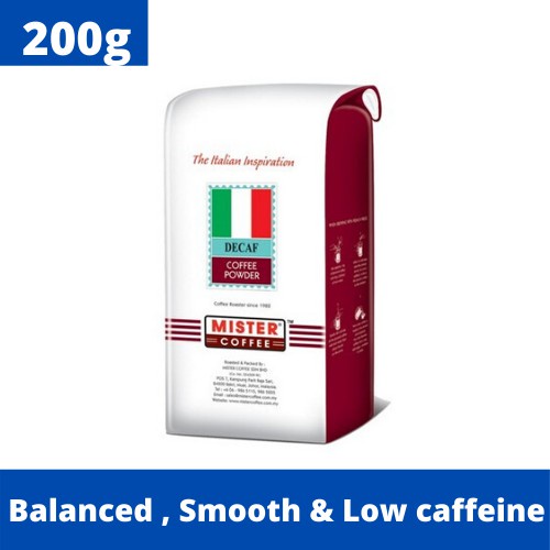 [Mister Coffee] Coffee Bean / Ground Coffee Decaf (200g) Shopee