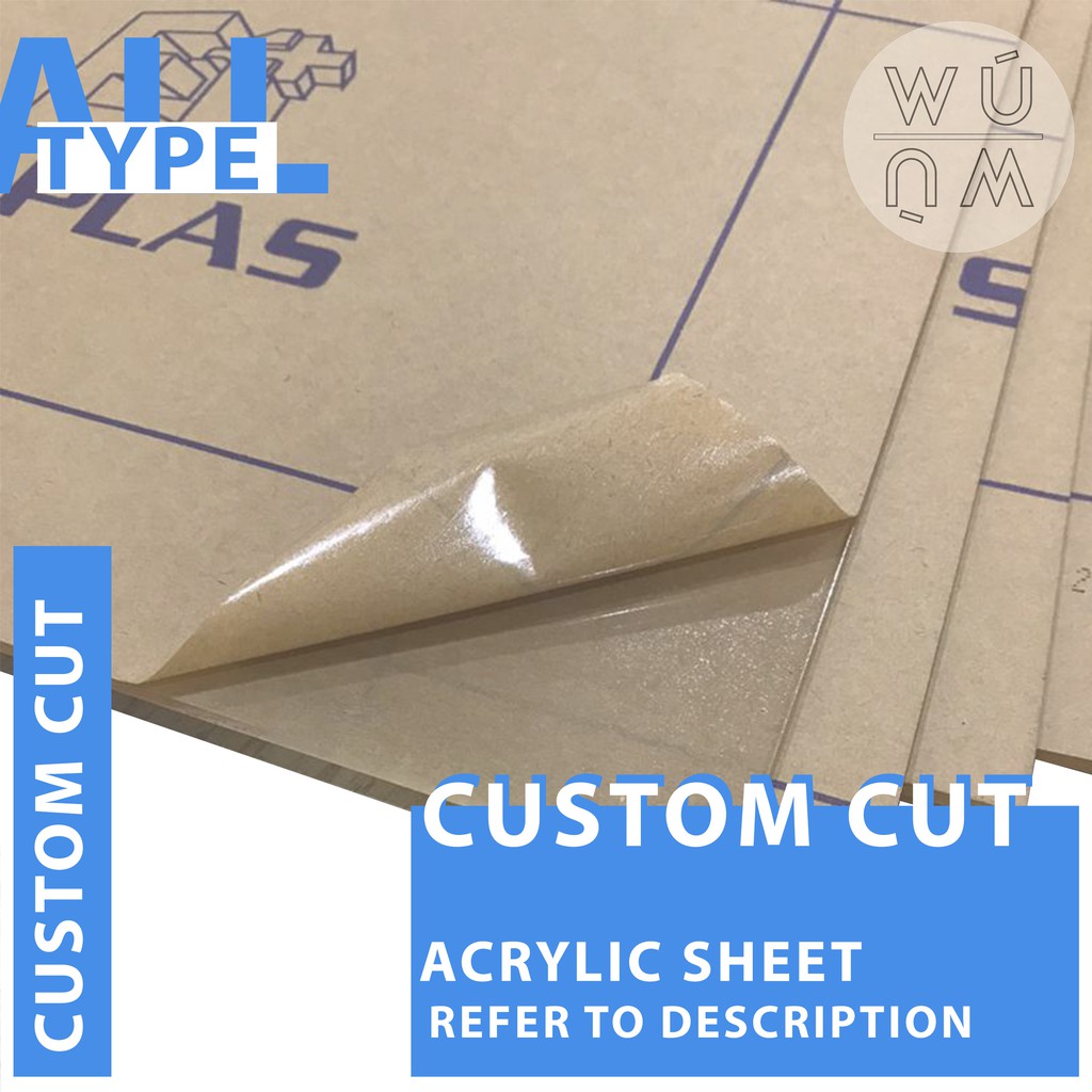  custom cut acrylic sheet papan perspek saw cut laser cut to size