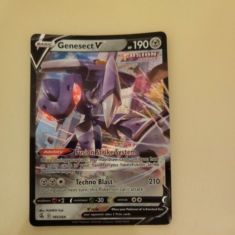 Pokemon TCG PTCG Genesect V Ultra Rare Fusion Strike Singles | Shopee ...