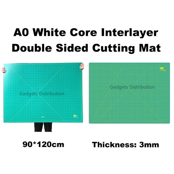 A0 Double Sided inch & CM White Interlayer Cutting Mat A0 90*120cm 3mm