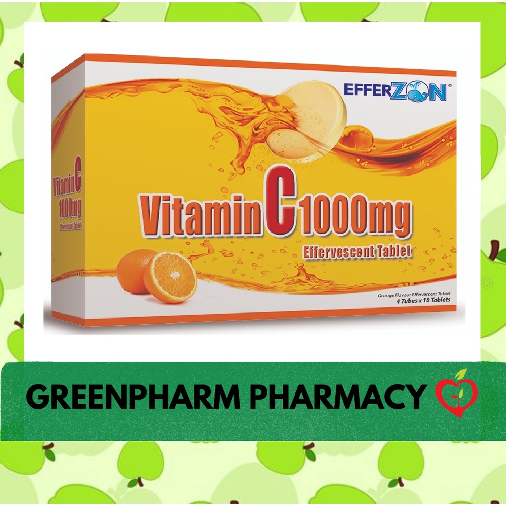 Efferzon Vitamin C 1000mg Effervescent 4x10s Exp 10 2024 Shopee