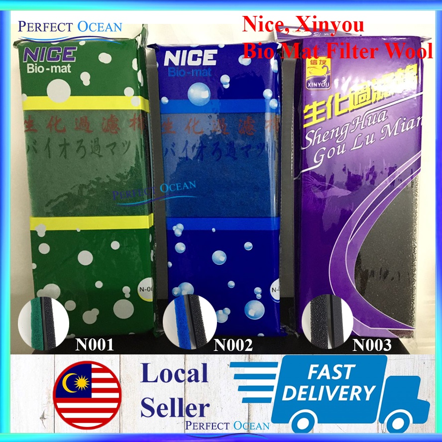 Nice, Xinyou Bio Mat Filter Wool Sponge Kapas Penapis Akuarium 🌊READY ...