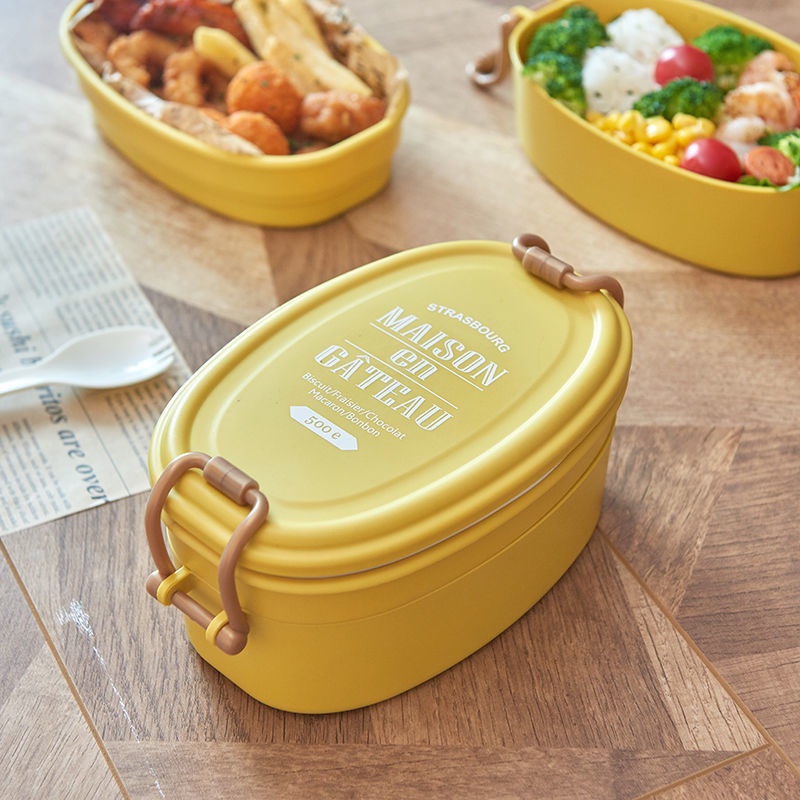 Ins 700ml Lunch Box Camping Picnic Microwave Heating Convenient Student