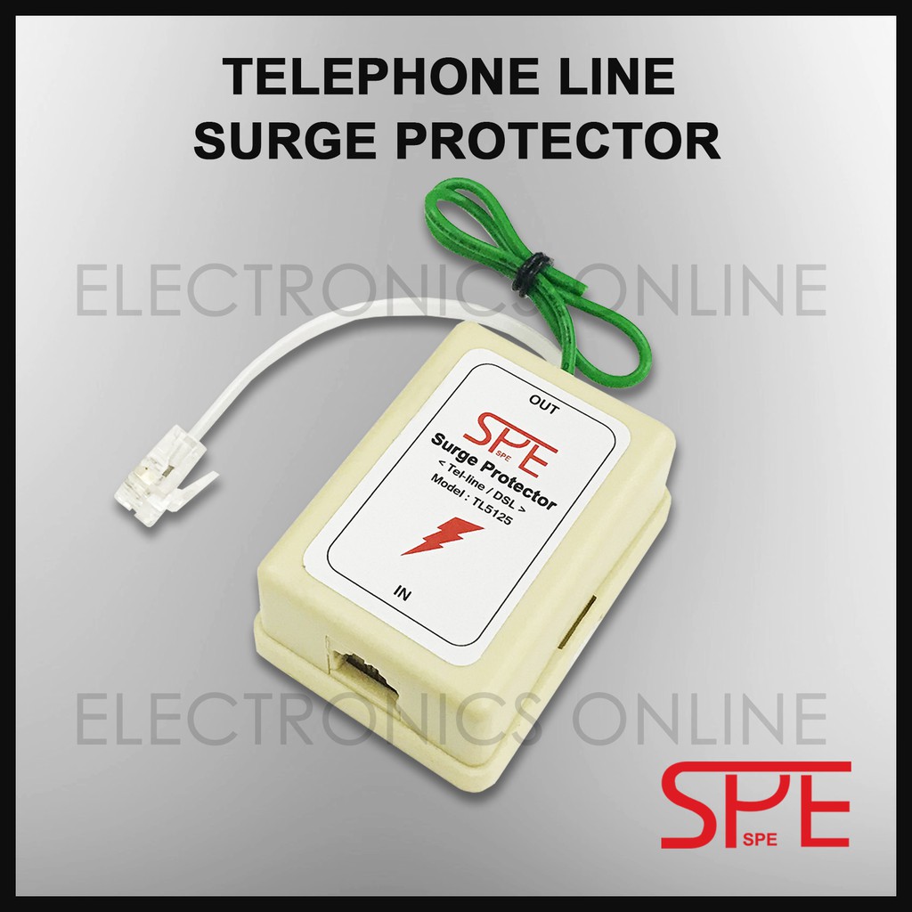 Telephone Line Surge Protector Lightning Arrester SPE Lightning Surge ...