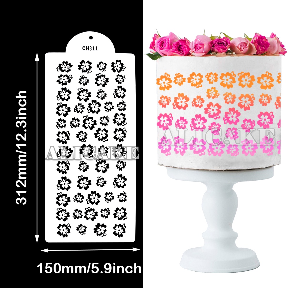 Cake Stencil Grass Shape Pattern Wedding Cake Decorating Plastic Lace ...