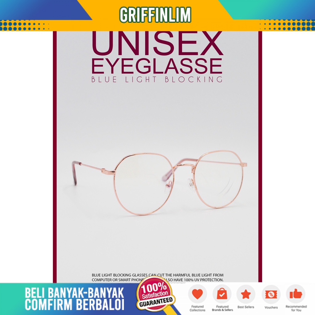 NEW Frame Cermin Mata Metal Fashion Clear Lens Eyeglasses Woman & Men