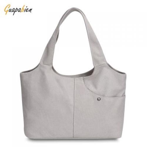 Guapabien Canvas Handbag Shoulder Female Daily Casual Tote Bag (LIGHT ...