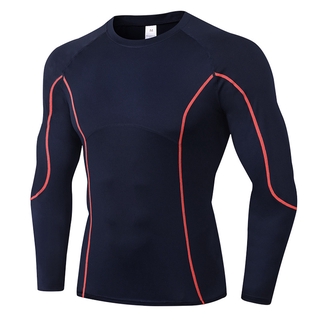 New Hiking Shirt Men Long Sleeve Quick Dry Sport Top T Shirt Gym Fitness  Running Shirt Workout Jersey Men Tight Sportswear