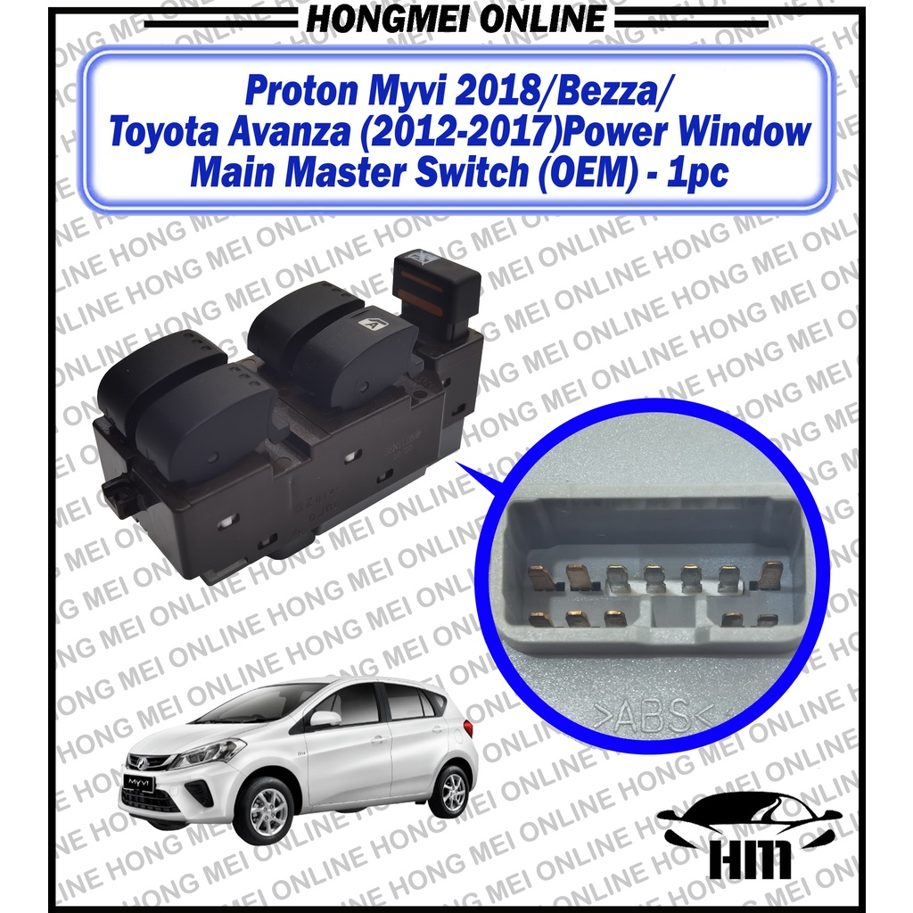 Perodua MYVI 2018/BEZZA/TOYOTA AVANZA (2012-2017) Power Window Main ...