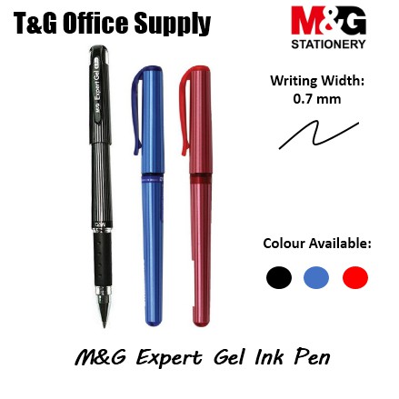 M&G Expert Gel Ink Pen 0.7mm (Black / Blue / Red) | Shopee Malaysia