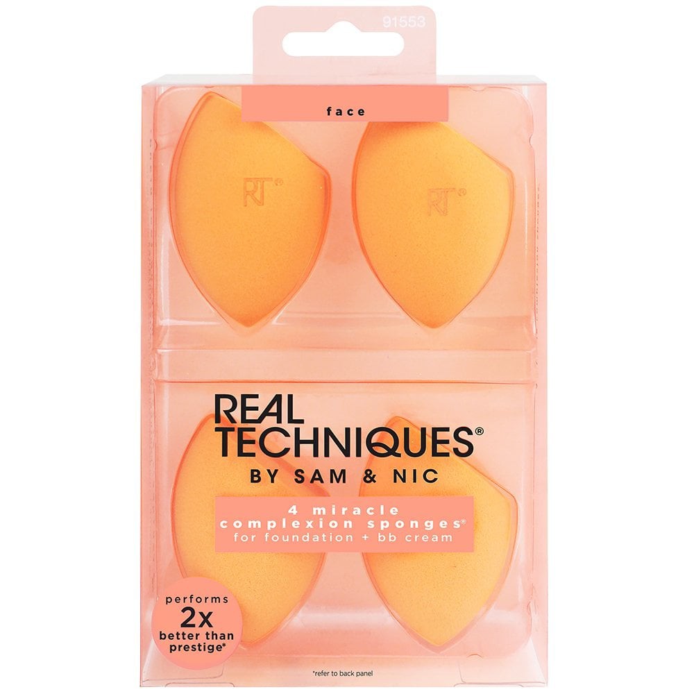 Real Techniques 4pcs Miracle Complexion Sponges Foundation Makeup