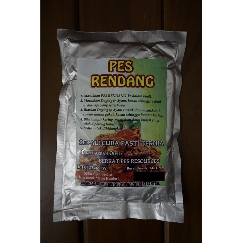 Pes Paste Rendang Original Kelantan (240g) | Shopee Malaysia