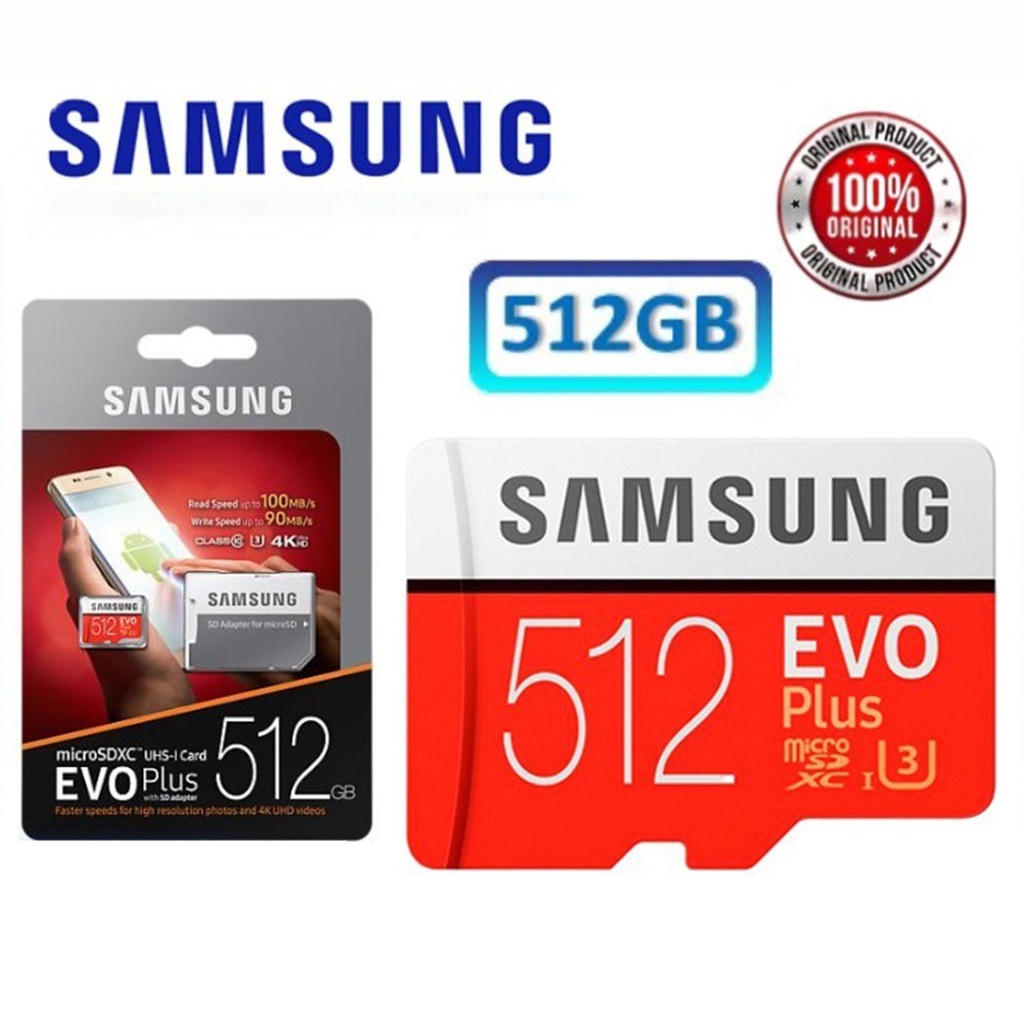 Samsung 1TB Micro SD microSDXC EVO Plus 100MB/s U3 4K C10 Memory