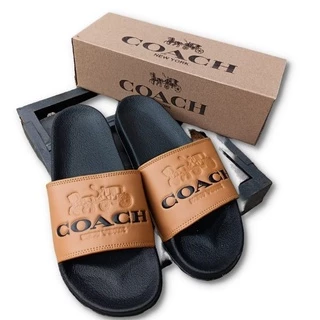 coach leather slippers