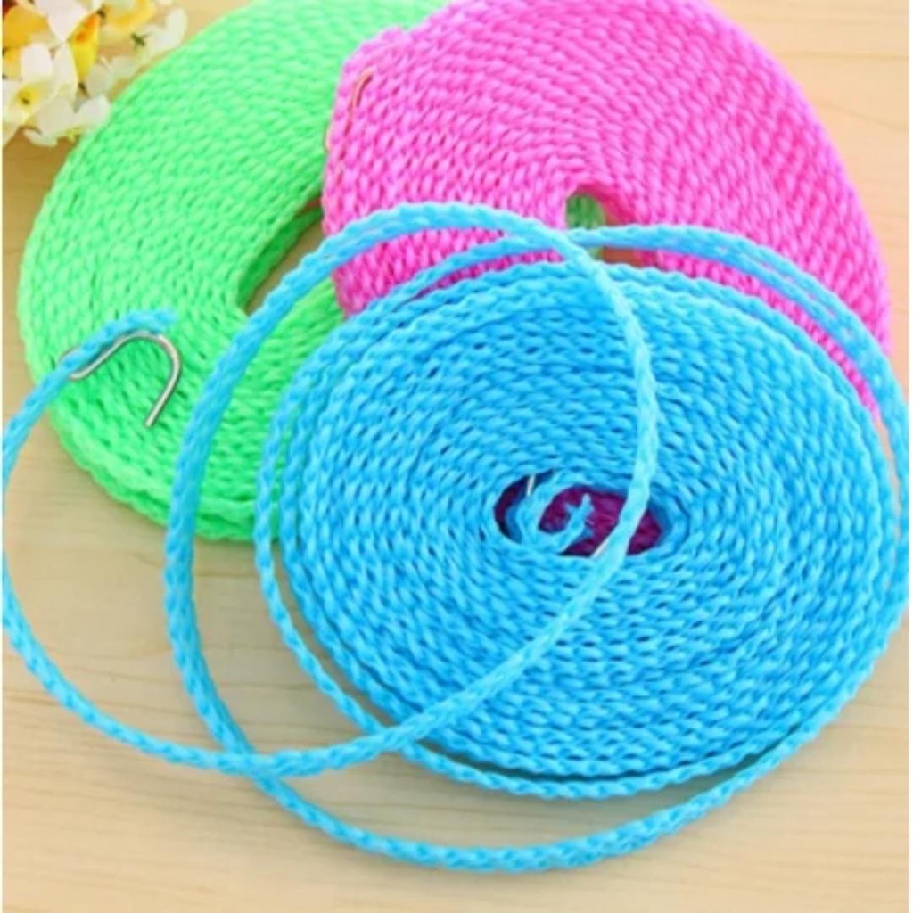Practical 5 Meter Hanging Clothesline Rope Long Portable Clothes Hanger ...