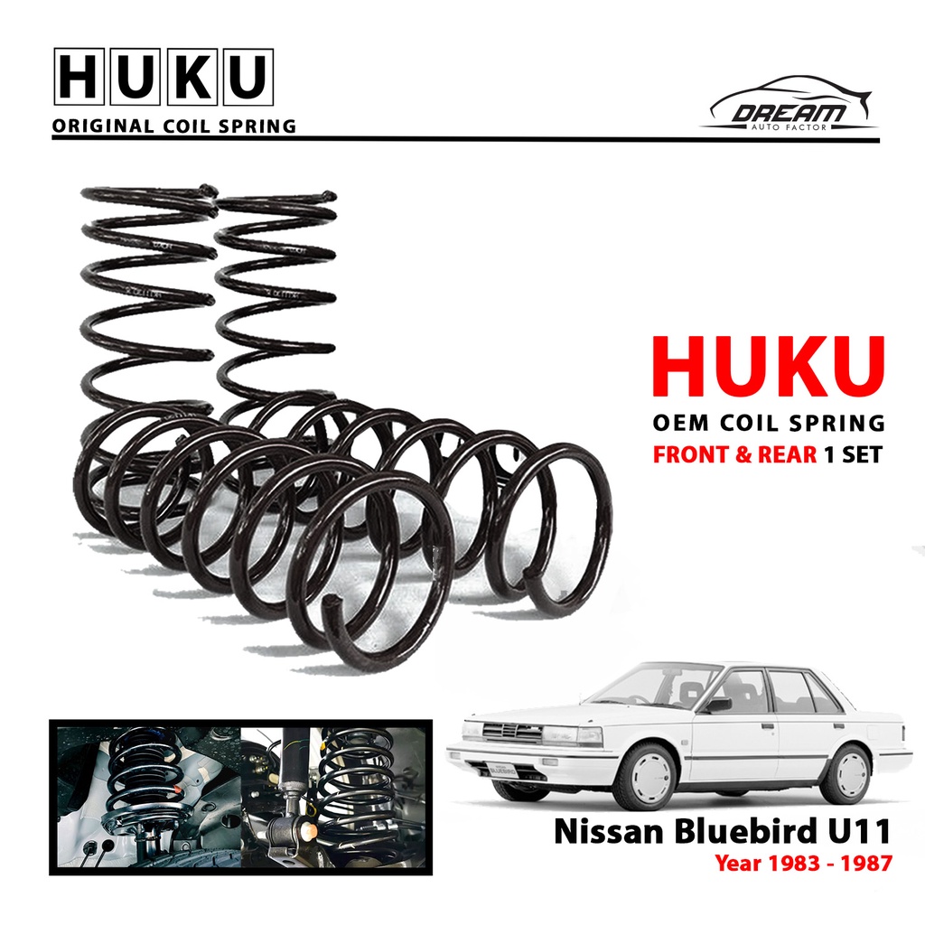 Nissan Bluebird U11 HUKU Coil Spring Front And Rear Set | Shopee Malaysia