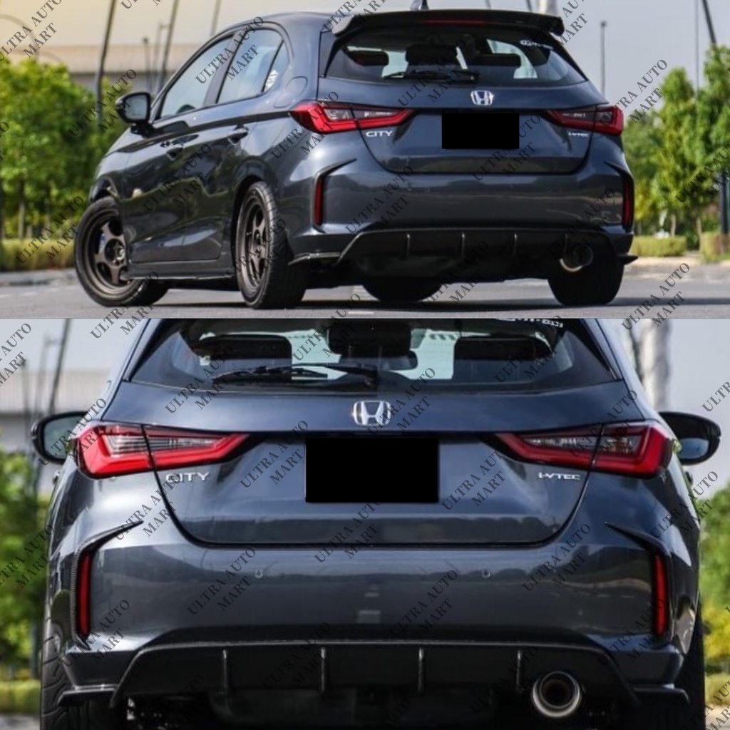 HONDA CITY GN2 2020-2022 HATCHBACK RS BODYKIT GLOSS BLACK CARBON REAR ...