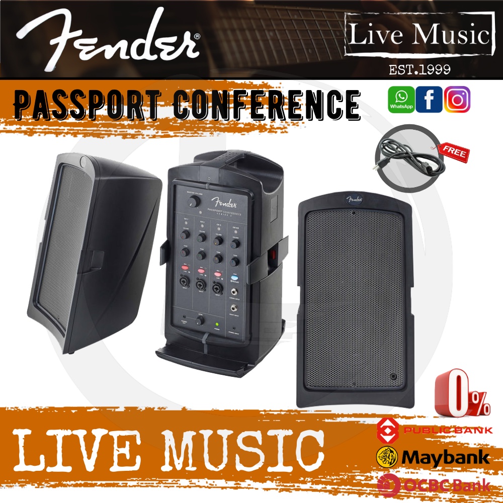 Fender passport conference 175w portable 2024 pa system