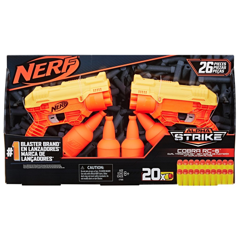 Nerf Alpha Strike Cobra Rc 6 Dual Targeting Set Shopee Malaysia