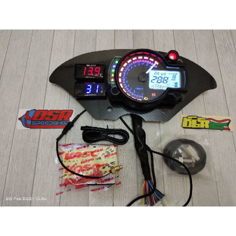 Speedo koso rx2n speedometer Package LCD 7 pnp Socket ori ninja r rr