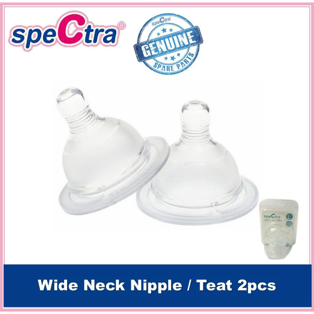 Spectra Wide Neck Nipples / Teats 2pcs (S / M / L / XL size)