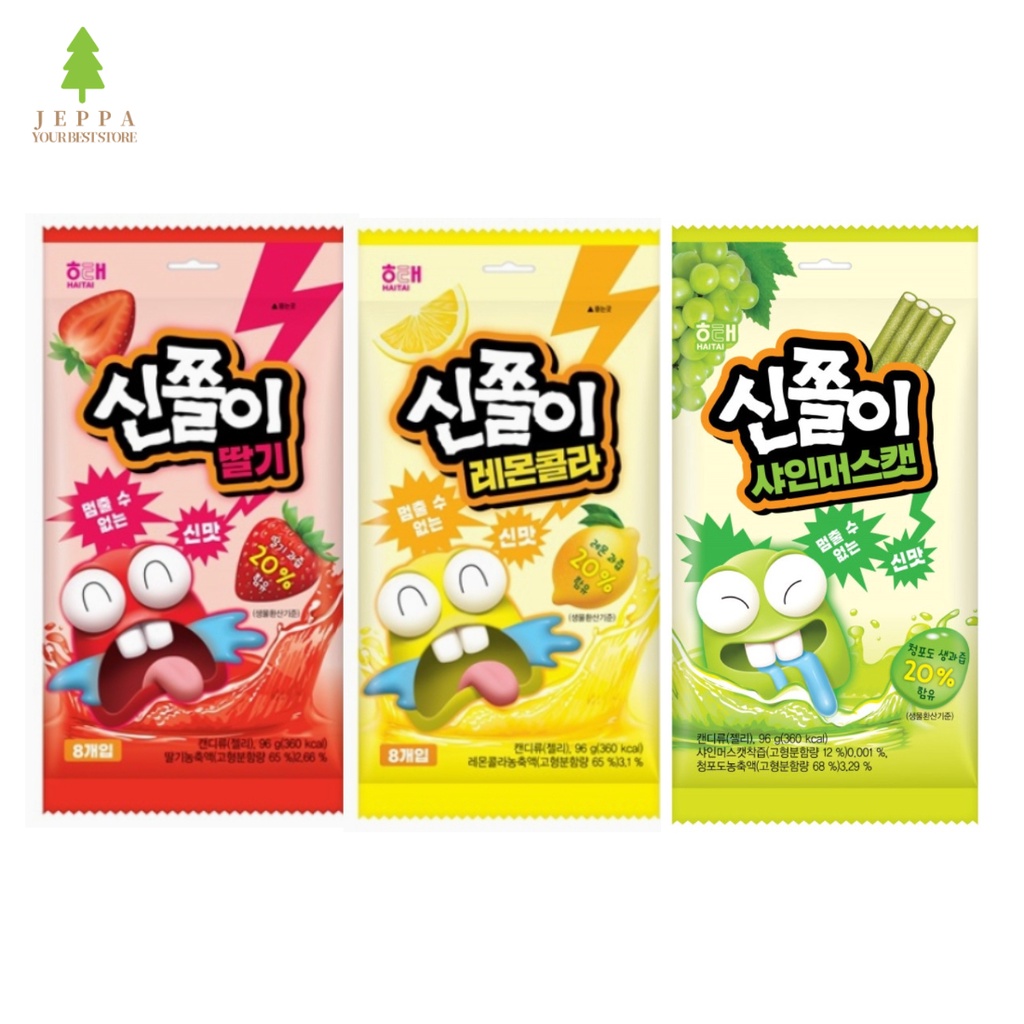 Haitai Sour Chewy Gummy Candy 96g 3type Korean Fruit Jelly Lemon Cola Strawberry Shopee Malaysia