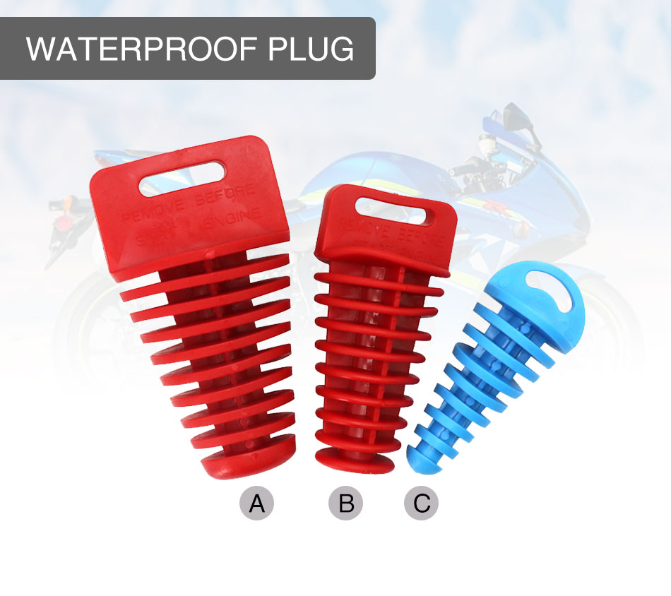 33-62mm Motorcycle Exhaust Pipe 4 Stroke Muffler Pipe Exhaust Silencer Wash Plug Motorbike Dirt