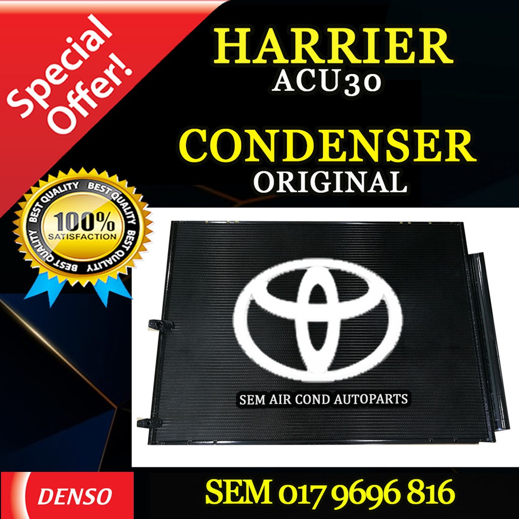 TOYOTA HARRIER ACU30 2002-2006 YEAR ORIGINAL DENSO ND CONDENSER ...