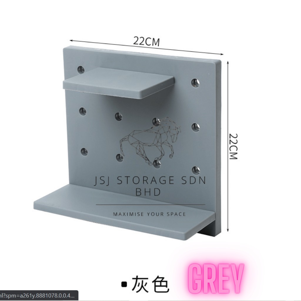 NEXUS DIY Creative Bathroom Wall without Hole Wall Hanging Round Hole Plate Pegboard DIY