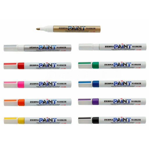 Zebra color paint pen 1pcs black paint pen waterproof and non-fading PAINT  MOP-200M