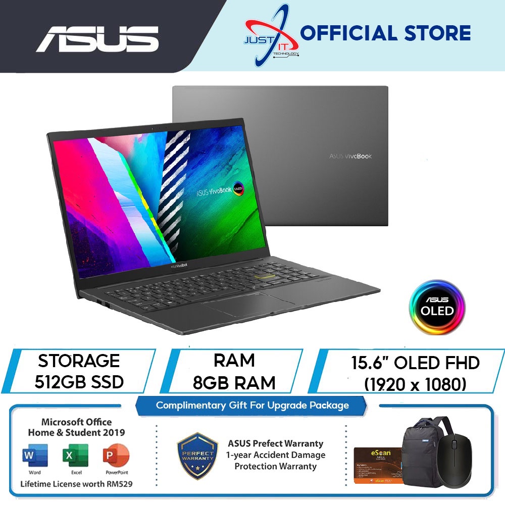 ASUS VIVOBOOK 15 OLED K513EAL13093WS LAPTOP (15.6" I51135G7 8GD4