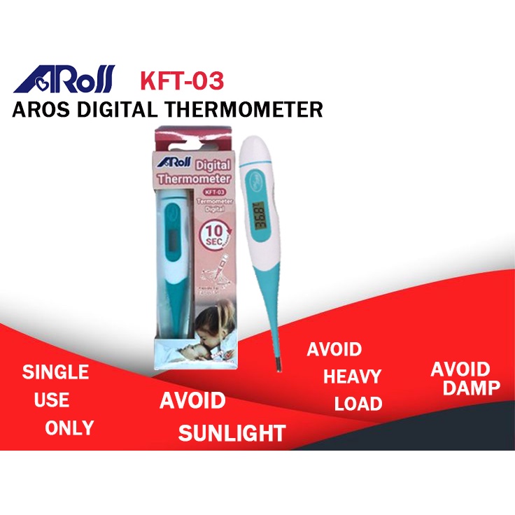 (Ready Stock) Aros Digital Thermometer / Termometer Digital (KFT03