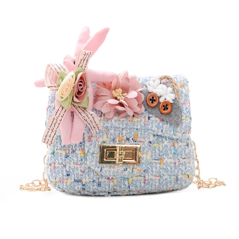 ANN Kids Girls Bags Baby Girl Cotton Linen Small Square Mini Handbag Child Sling Bag Cute