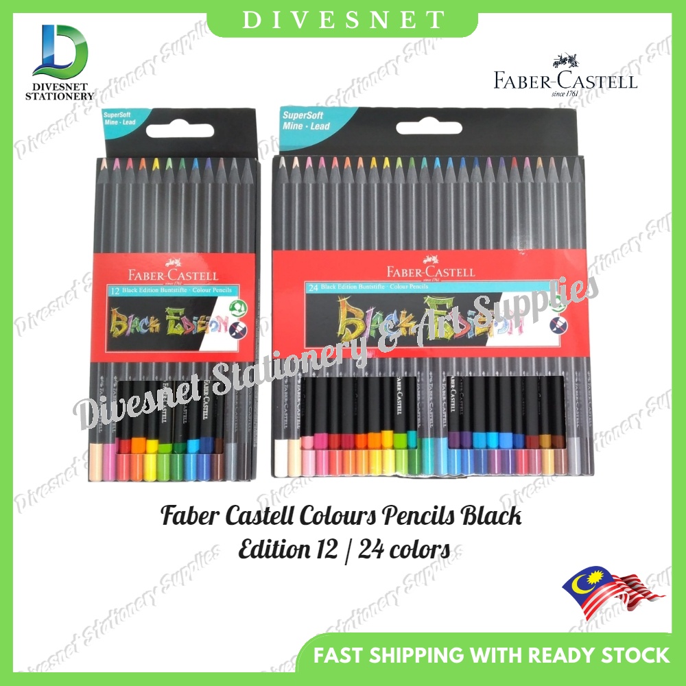 Black Edition colour pencils, cardboard box of 50