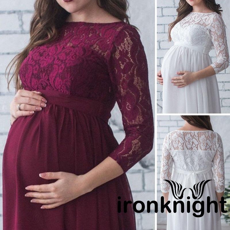 Maternity Dresses For Photo Shoot One-piece Lace Pregnancy Photogr
