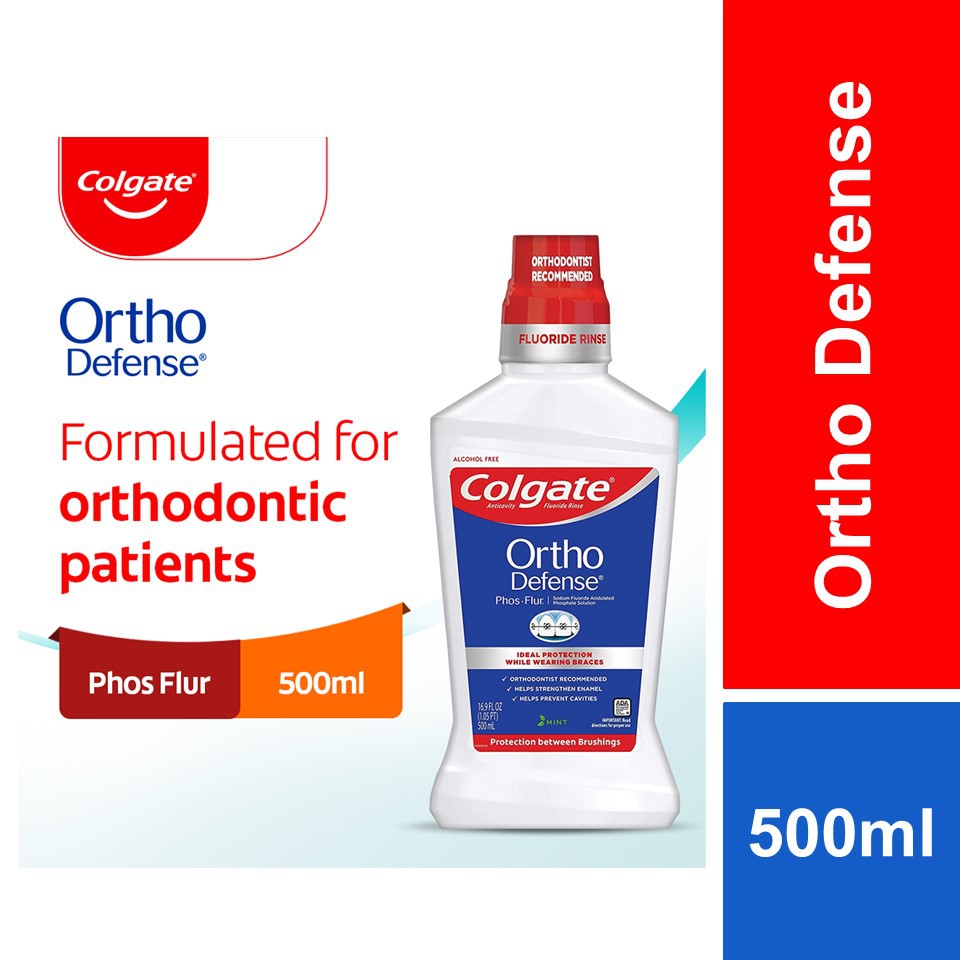 Colgate PhosFlur OrthoDefense Cool Mint Professional Mouthwash 500ml