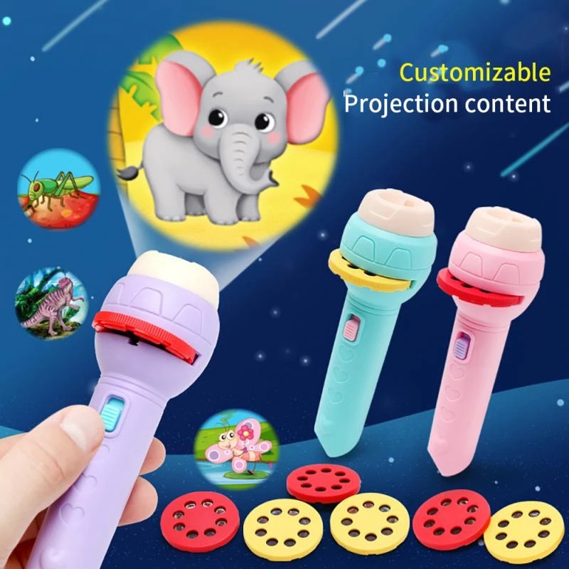 Slide Projector Flashlight Cards/Fun Projection Light Toy/Kids Early ...