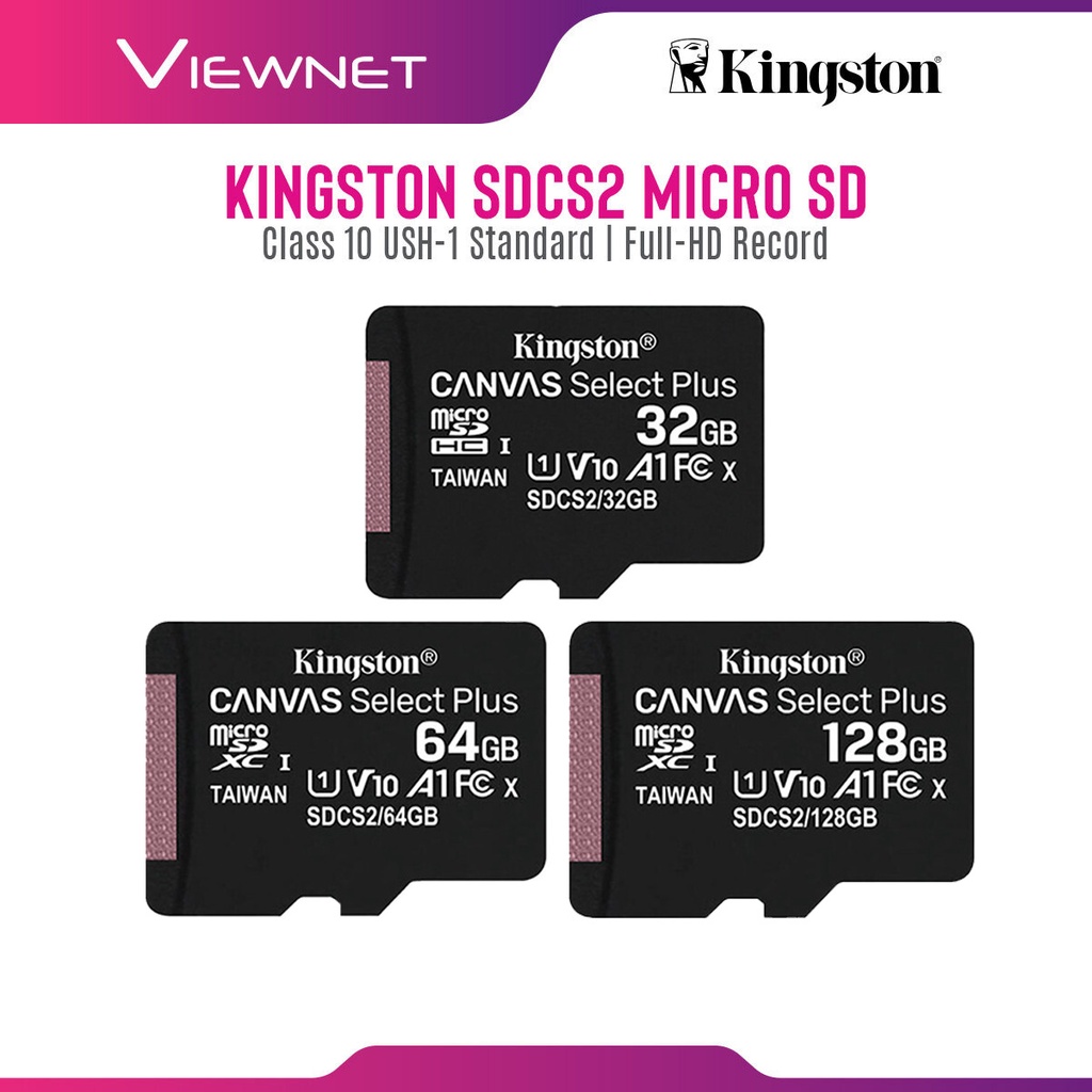 Kingston Canvas Select Plus Micro SD memory Card SDCS2 Series ( 16GB