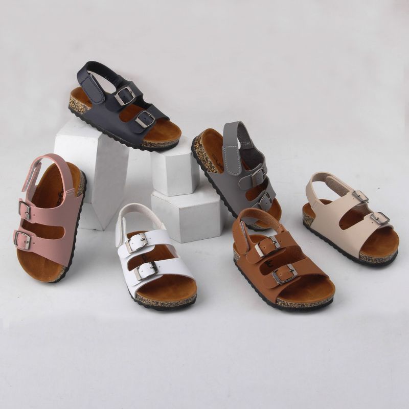 Sb Birken Sandals For Children Unsiex Girls Boys Ban2 Adhesive Straps Shopee Malaysia