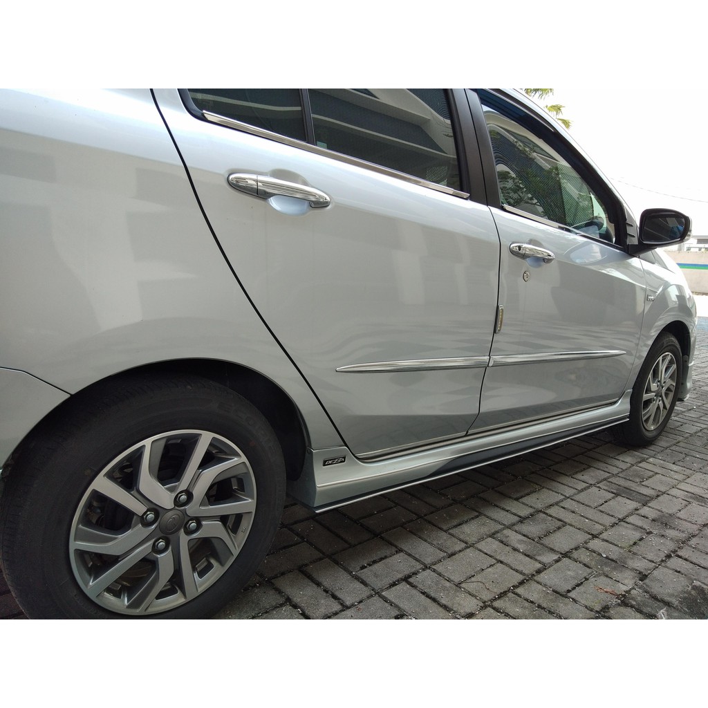 Perodua Bezza Side Door Protector Chrome Side Doors Cladding Molding Trim Guard 4Pcs Shopee Malaysia