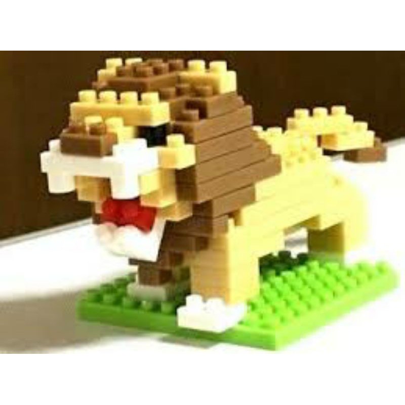 Daiso Petit Block Nano Block Lion Non Lego Age12 Desktop Figurine Building Block Collection