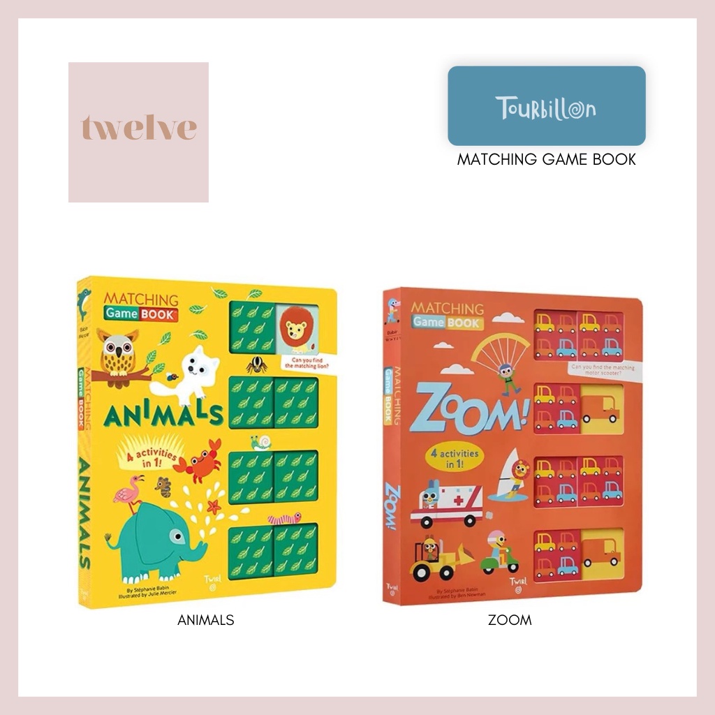 MATCHING GAME BOOK l Animals Matching Game Book l Zoom! Matching Game